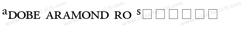 Adobe Garamond Pro S字体转换